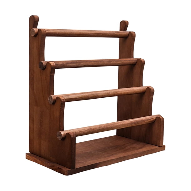 Soporte de madera para pulseras, expositor de relojes, organizador de coleteros, soporte para relojes, estante para relojes 4 niveles