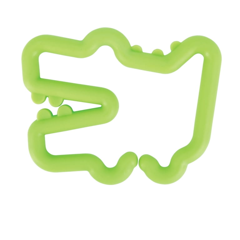 Nuby Animal Click Links for Babies, Green, Blue, Yellow, Purple