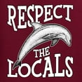 thumbnail image 6 of Wild Bobby Respect The Locals Save Our Oceans Dolphin Animal Lover Men Graphic Tee, Maroon, Small, 6 of 6