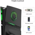 thumbnail image 3 of Faceplate for PS5 Pro Disc Edition with RGB Light Strip and Dust Filter with Cooling Vents DOBEWINGDELOU 400+ Effects LED Light Ring Console Face Plate Cover DIY Decoration Kit Accessories, 3 of 7