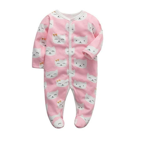 

DanceeMangoos 0-12M Newborn Baby Romper Autumn Winter Cartoon Print Jumpsuit Cute Sweet Body Top Home wear Lovely Cotton New born Clothing