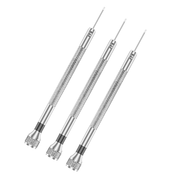Professional 3-Piece Watch Repair Screwdriver Set with Interchangeable Carbon Steel Tips