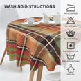 thumbnail image 6 of XMXT Waterproof Round Table Cloth, Mondrian Colorful Plaid Tablecloth Polyester Table Cover for Home Kitchen Dining Party Room Decor, 60 inches, 6 of 8