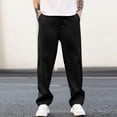 thumbnail image 3 of Sweatpants for Men 2025 Elastic Waist Drawstring Loose Straight Leg Joggers with Pockets Mens Casual Pants Trousers, 3 of 8