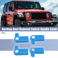 thumbnail image 2 of Unique Bargains 4pcs Hardtop Roof Removal Switch Handle Cover for Jeep Wrangler JK JKU 2007-2017 Blue, 2 of 6