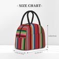 thumbnail image 2 of Fotbe Mexican Serape Blanket Stripes Pattern Lunch Bag, Insulated Lunch Box, Small Leakproof Cooler Food Lunch Containers Reusable High Capacity Lunch Tote Bags for Work, Travel, Outdoor, 2 of 6