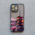 thumbnail image 1 of Funda de teléfono con mapa de paisaje Fuji de montaje estético japonés, cubierta a prueba de golpes para iPhone SE2, 7, 8 Plus, 14, 13, 12, 11 Pro Max, Mini, XR, XS, X, 1 of 4