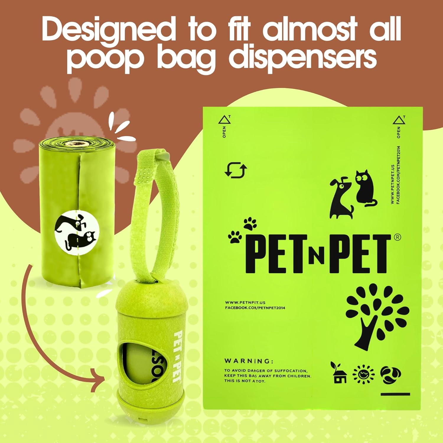 Poop Bags For Dogs, 240 Counts Plant Based Dog Poop Bags Rolls, Thick Doggie Poo Bag, 100% Leak-proof, Easy to Use Pet Waste Bag