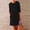 Black, variant on DuoJiaJ Womens Casual Dress, Crew Neck Button Front Long Sleeve Dresses Black S-2XL