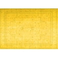 thumbnail image 1 of Ahgly Company Machine Washable Indoor Rectangle Persian Yellow Traditional Area Rugs, 8' x 12', 1 of 4