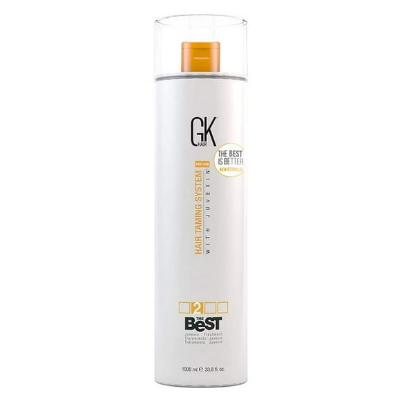 GK HAIR Global Keratin The Best (33.8 Fl Oz/1000ml) Smoothing Keratin Hair Treatment - Professional Brazilian Complex Blowout Straightening For Silky Smooth & Frizz Free Hair