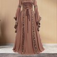 thumbnail image 2 of Medieval Costume Women Queen Hooded Dresses Gothic Renaissance Cosplay Long Dress Female Retro Fancy Clothes Halloween S-5XL, 2 of 5