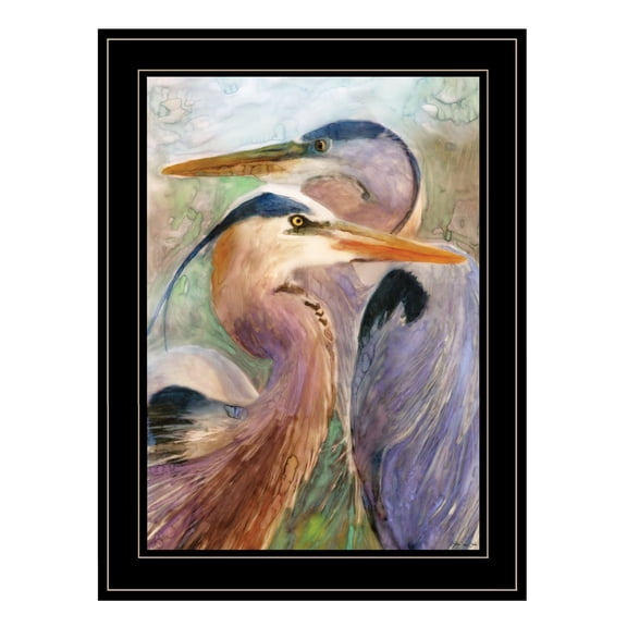 Blue Heron Duet by Stellar Design Studio Print Wall Art Wood Multi-Color