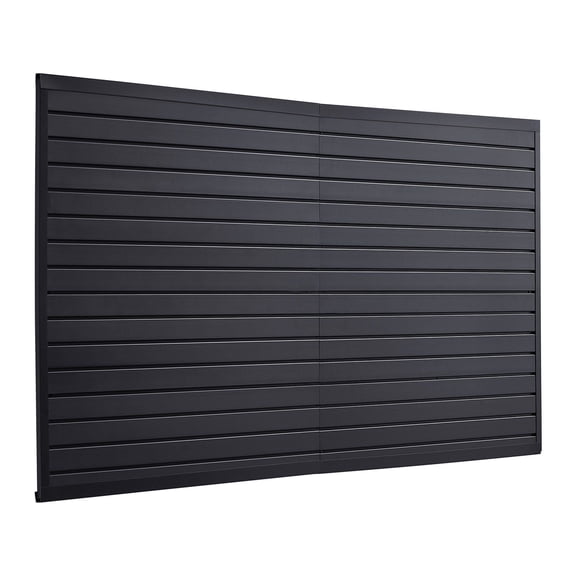 VEVOR Slat Wall Paneling, 8 x 4 ft, PVC Garage Slatwall with Modular Design, Black Slat Wall Easy-to-Install Adjustable Slatwall Panel with Coupling Structure & DIY Cutting, Fits for Storage