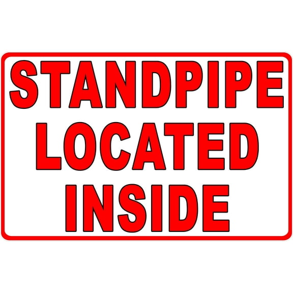 Standpipe Located Inside Sign