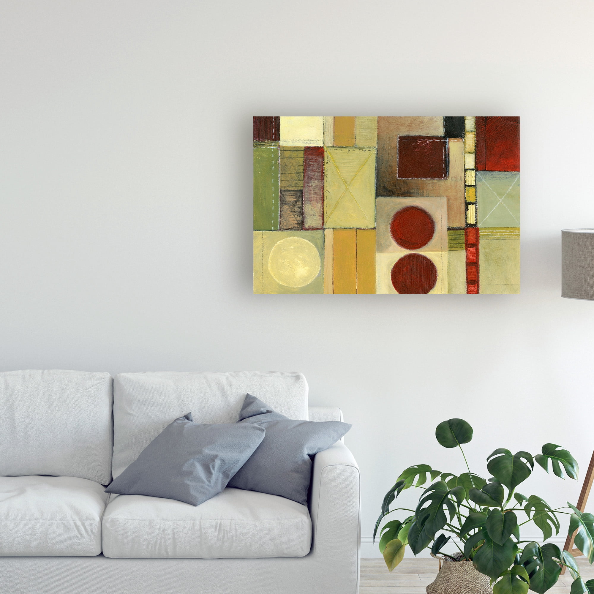 Trademark Fine Art 'Two Burgundy Corners On Right' Canvas Art by Pablo Esteban
