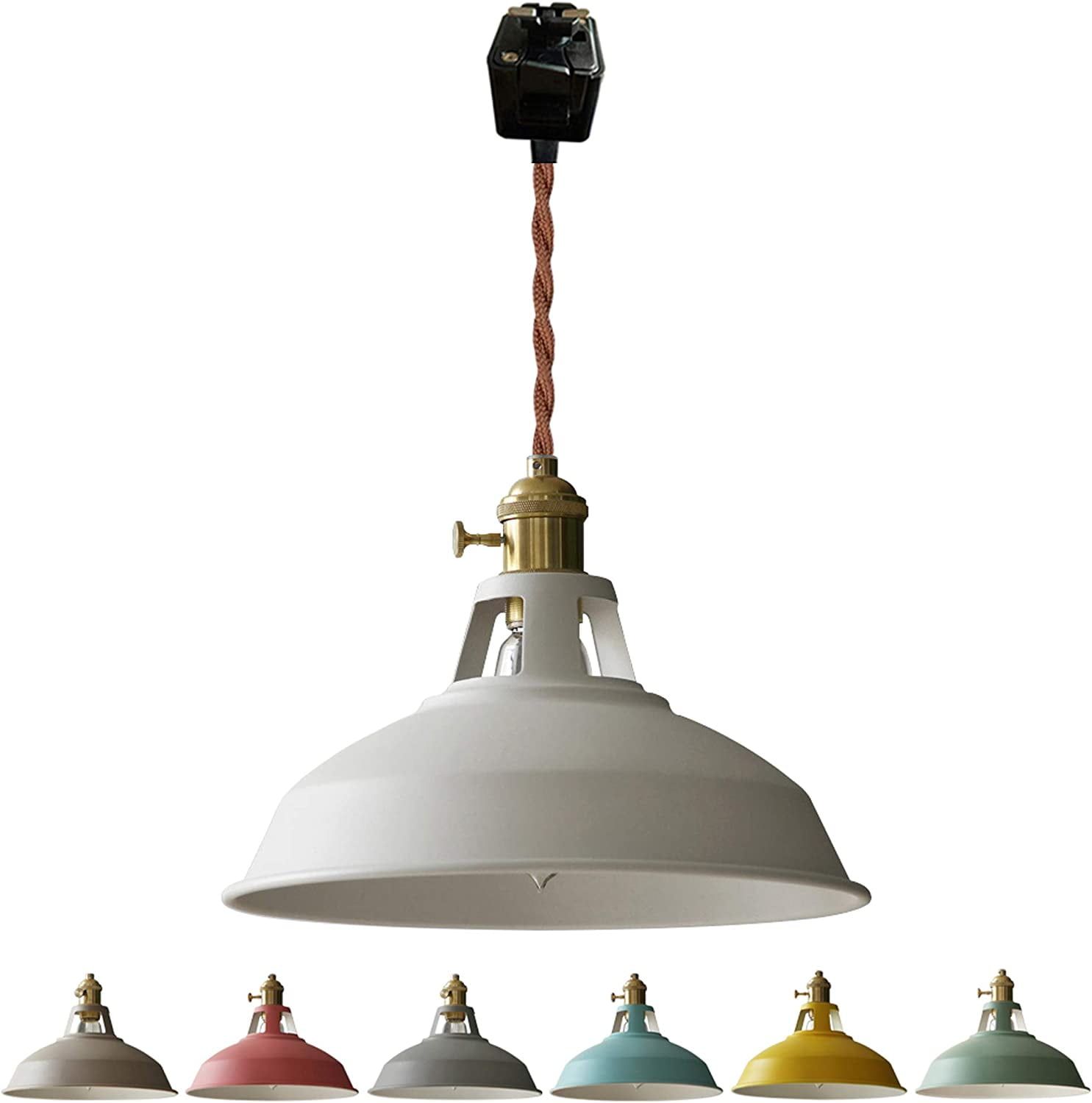 FSLiving J Track Pendants Lighting Iron Art Iron Macaron White