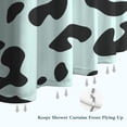 thumbnail image 6 of Light Blue and Black Of Leopard Print Shower Curtain 36"x72" ,Bathroom Decorative Shower Curtains Set with 12 Hooks,Modern Waterproof Washable Shower Curtain, 6 of 6