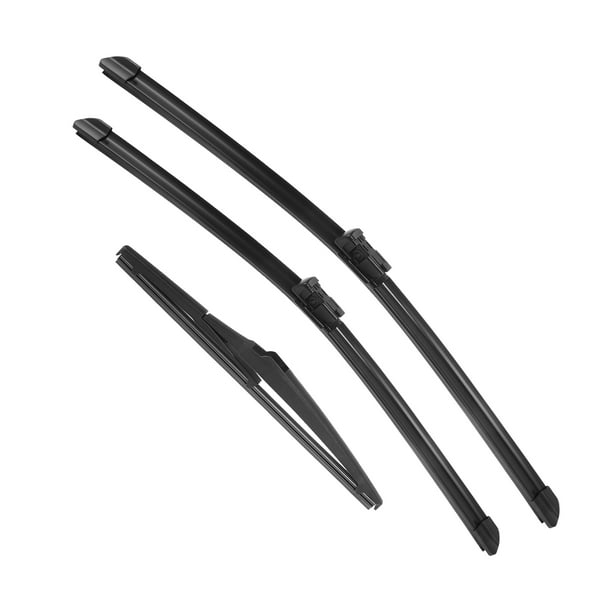 Conjunto de limpiaparabrisas delantero y trasero de 3 piezas de 24" 21" 11" que se adapta a Acadia Outlook con bloqueo superior negro