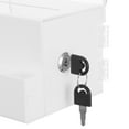 thumbnail image 4 of OULII Lockable Donation Box White Acrylic 1Set School Activities, 4 of 7