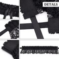 thumbnail image 5 of Elastic Wide Belt Black Stretchy Openwork Embroidered Lace Waist Dress Belts with Adjustable Tie-up Bowknot Waistband for Women Wedding Party Dresses Daily Wear Clothing Accessories, 5 of 8