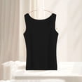 thumbnail image 2 of asjyhkr Womens Tank Tops Thermal Fall Undershirt Square Neck Sleeveless Soft Comfy Lightweight Casual Loungewear Tops(X-Large,Black), 2 of 5