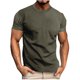 thumbnail image 2 of pstuiky camisetas camisas para hombre, Camiseta deportiva informal elástica de manga corta con cuello redondo para hombre, color liso camisetas de hombre xxxl, 2 of 6