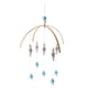 thumbnail image 2 of Móvil de madera ños Móvil de madera para bebés, un verdadero punto de atracción para los / Plata y azul Zulema Campanas de viento de madera, 2 of 8