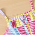 thumbnail image 4 of breaise Girls Jumpsuit Striped Sleeveless Girl Casual Rompers Suspender Wide Leg Pants with Belt Jumpsuit for Girls 2-7Y, 4 of 9