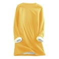 thumbnail image 7 of Besolor Women's Fleece Lined Sweatshirt Crew Neck Long Sleeve Winter Warm Fuzzy Casual Solid Color Pullover Tops, 7 of 7