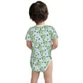 thumbnail image 5 of Daiia Cute Floral Frog Printed Unisex-Baby Short Sleeve Onesies Bodysuits Baby Climbing Clothes Soft and Comfortable Romper with Expandable Shoulder Design-3 Months, 5 of 8