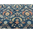 thumbnail image 4 of Blue floral Modern 13X13 Handmade Wool Rug # 11366, 4 of 11