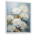 thumbnail image 2 of Designart "Elegance And Fragrance Of White And Blue Mums IV" Mums Floater Framed Wall Art Prints, 2 of 5