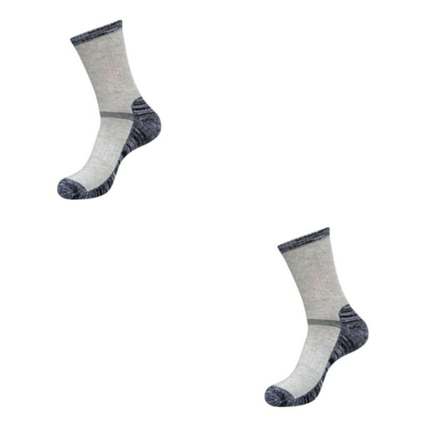 Qarigey Antideslizante Absorción del sudor Calcetines para hombre Manténgase de pie con confianza Se adapta bien a su pie Calcetines gris claro Talla única 2Conjunto