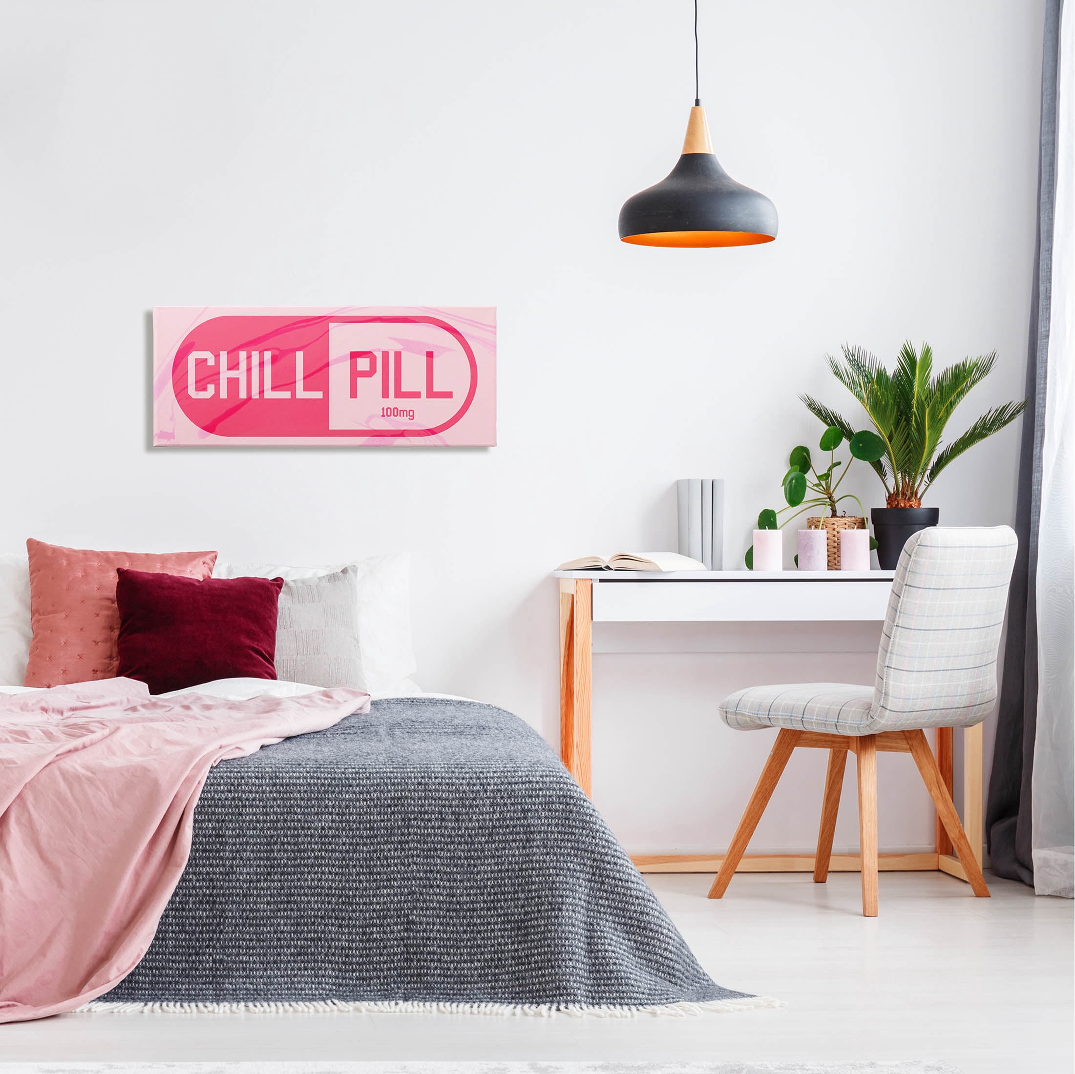 Stupell Industries Chill Pill Modern Casual Graphic Art Gallery Wrapped Canvas Print Wall Art, Design by Daphne Polselli