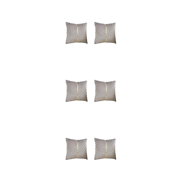 Maytalsory 2x Stylish And Luxurious Ambiance Velvet Cushion Cover Symmetrical Gold Thread grey 3Set