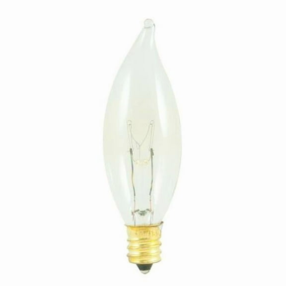 Bulbrite Pack of (50) 25 Watt Dimmable Clear CA8 Incandescent Light Bulbs with Candelabra (E12) Base, 2700K Warm White Light
