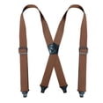 thumbnail image 2 of SGFCWSX Men X-Type Adjustable Suspenders, Strong Casual 3.8cm Width Elastic Straps Strap Clip Brown, 2 of 3