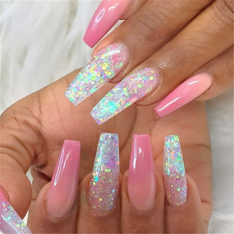 Light Pink Multi Glitz Glitter - Lecenté - Gel Nail Polish & Nail Art