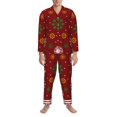 thumbnail image 3 of Lsque Merry Christmas Pattern Long Sleeve Pajama Set for Men - Soft 2-Piece Sleepwear and Loungewear Set with Pockets, Comfy Nightwear-Large, 3 of 7