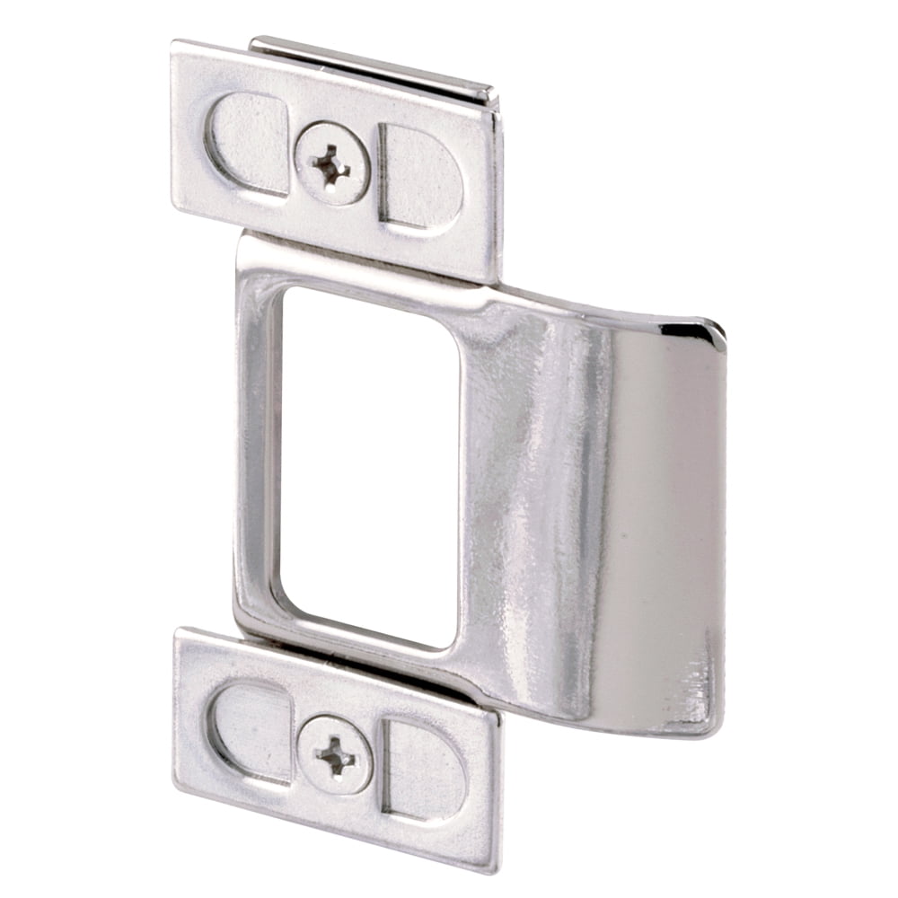 Adjustable Door Strike, 2 Piece, Chrome Plated
