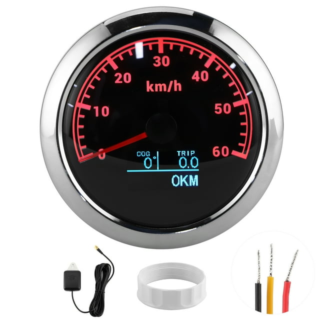 LHCER Speedometer Instrument 85mm GPS Speedometer Odometer Direction Angle Display Multifunction Instrument For Motorcycle Boat Car
