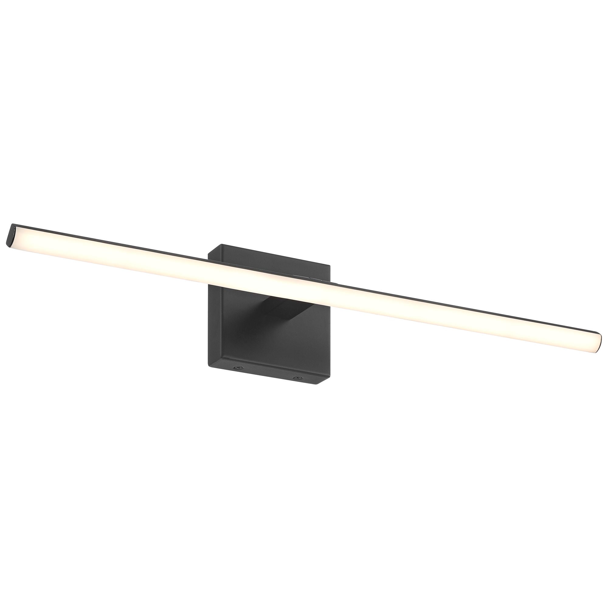 Possini Euro Design Lula 24" High Modern Bathroom Vanity Wall Lamp Light Fixture Mount Over The Sink Mirror LED Hardwired Black