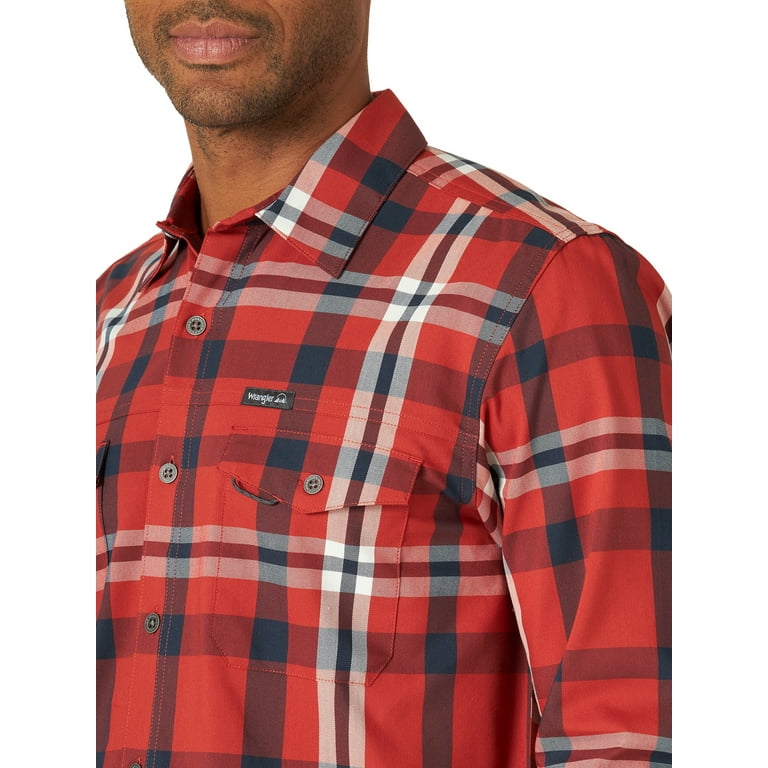 Wrangler button up hot sale shirts walmart