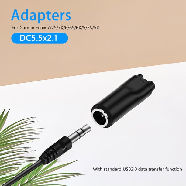 Adaptador de cargador portátil, piezas de repuesto, conector de alimentación para Garmin Fenix 7/7S