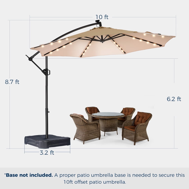 led light bulbs be replaced on a outsunny patio umbrella 9.7 ft Outdoor with 32 Solar Lights Black EAV 12449 Northwestern Wildcats ALT 2 Color:Fallen Rock Solar panels charge it