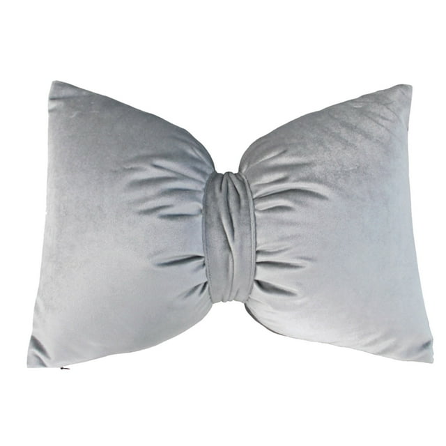11x16 Inch Vanity Chair Back Pillow with Removable Adjustable Bow Decorative Cushion for Home Styling Headboard Car Backrest