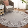 thumbnail image 2 of SAFAVIEH Ebony Hartley Medallion Area Rug, Grey/Ivory, 6' x 6' Round, 2 of 10