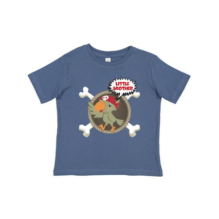 

Inktastic Little Brother Pirate Gift Baby Boy T-Shirt