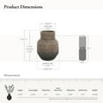 thumbnail image 3 of LuxenHome Brown Ombre Terracotta 9 Inch Round Vase, 3 of 9